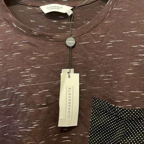 Elevenparis mens dark burgundy t-shirt size 2XL new with tags - Picture 2 of 5